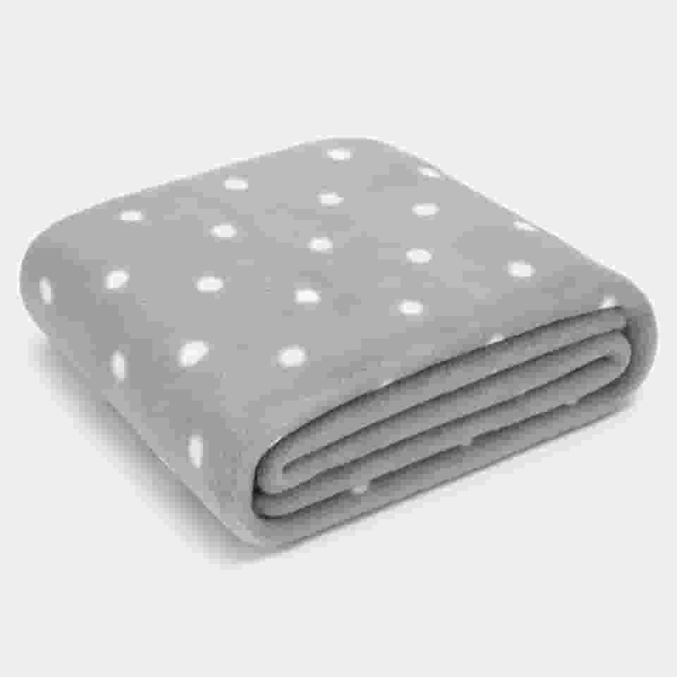 Manta Cobertor Em Microfibra Dyuri Mix 180x200cm Toque Aveludado Estampada Em Bolinhas Poa 1 Peça | ADMIRARE (CINZA)
