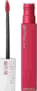 Maybelline SuperStay Matte Ink Batom Líquido Matte Longa Duração 16H com Aplicador Preciso, Não Transfere e Cor Intensa, Acabamento Matte Confortável, Cor 80 Ruler Rosa Avermelhado, 5ml