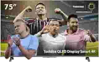 Smart TV QLED 75' 4K Toshiba 75C450NS Google TV 3 HDMI 2 USB Wi-Fi - TB037M