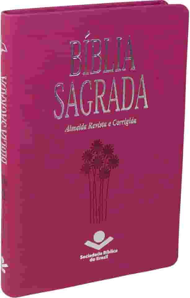 Bíblia Sagrada | SBB | Capa em couro sintético, pink: Almeida Revista e Corrigida (ARC)