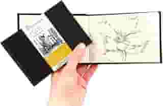D&S Sketch Book 140 g/m², caderno desenho preto, 9x12,5cm, paisagem, 30 fls