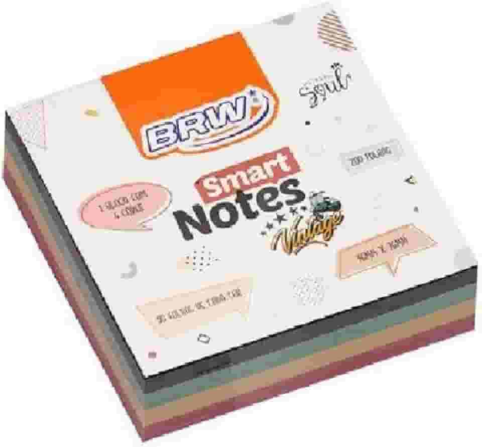 Bloco Adesivo Smart Notes Cube 76x76mm Vintage Bloco com 200 Folhas, BRW
