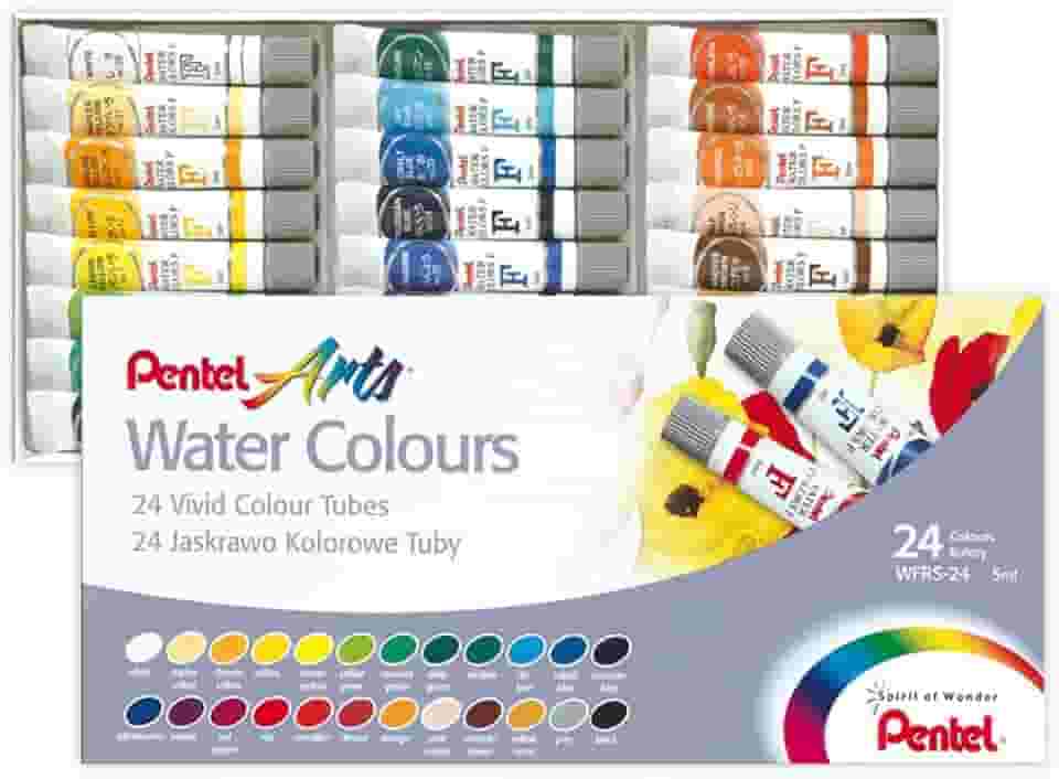 Pentel Tinta Aquarela Wfrs Arts à Base de Água 24 Cores WFRS-24