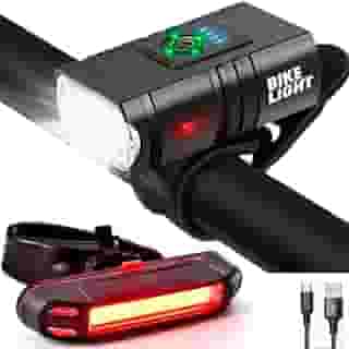 Kit Lanterna Traseira E Farol Dianteiro Bike Led Cree T6 Recarregável Usb Com 6 Modos De Iluminação Sinalizador Traseiro Pisca Para Bicicleta Luz Led Dupla Ultra Forte Resistente A Água