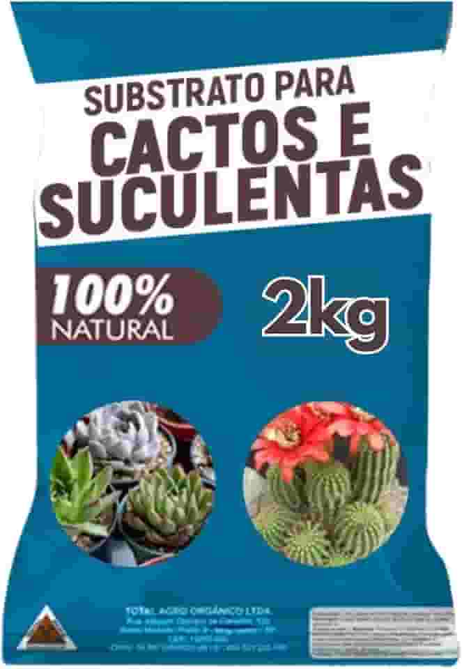 Substrato Profissional 100% Natural para Cactos e Suculentas - Pacote 2kg