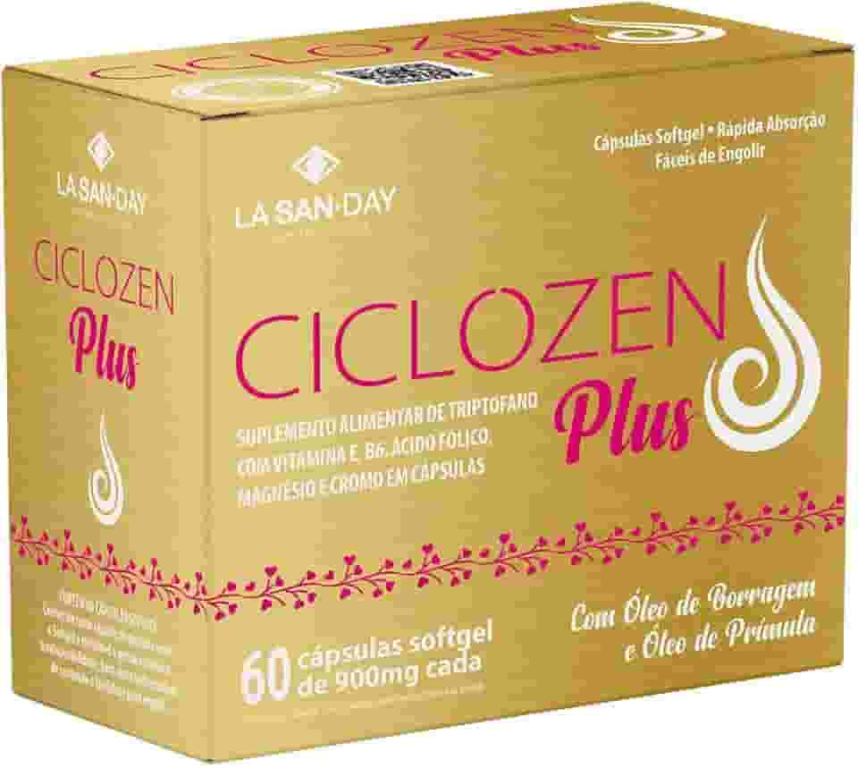 Ciclozen Plus (60 Cápsulas) - Auxilia nos sintomas de TPM e Menopausa, auxilia contra compulsão por doces, auxilia na qualidade do sono
