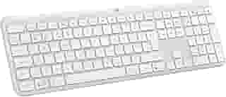 Teclado sem fio Logitech Signature Slim K950 Com Easy-Switch para até 3 dispositivos, Digitação Silenciosa, Conexão Bluetooth ou Receptor USB Logi Bolt Incluso e Layout US INTL - Branco