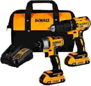 Dewalt Kit Furadeira e Parafusadeira de Impacto com Parafusadeira de Impacto, Ferramentas à Bateria, Acompanha 2 Baterias com Carregador e Bolsa de Transporte, Modelo DCK276D2, 20V