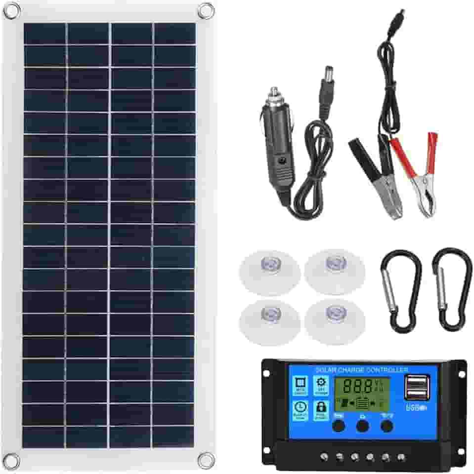 Portátil 300W Painel Flexível Solar Kit 12/24V Interruptor USB Interface de Carregamento Placa Solar com Controlador Células Solares à Prova D' Água para Telefone RV Carro
