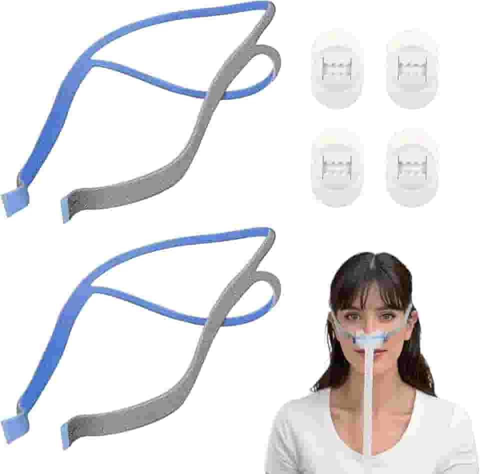 Pacote Com 2 Unidades De Almofadas Nasais Resmed Airfit P10 Para Máscara Cpap, Alça Reposição Capacete, Design Macio E Elástico, Comprimento Ajustável Um Sono Confortável, Compatível