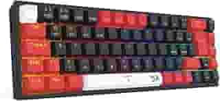TECLADO MECANICO GAMER REDRAGON CASTOR PRO RGB PRETO E VERMELHO SWITCH MARROM