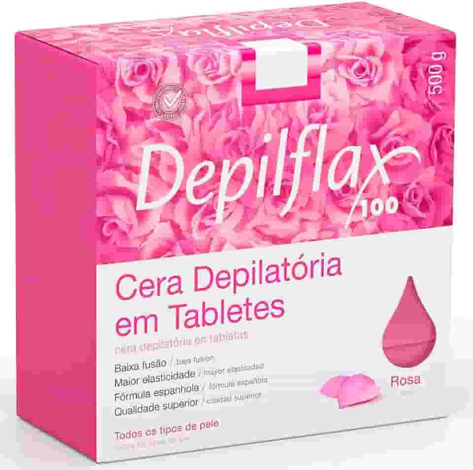 Depilflax – Cera Quente em Tabletes Rosa 500g