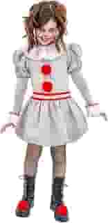 Fantasia Halloween Palhacinha IT Infantil 2 a 12 anos Vestido Palhaça Assustadora Anjo 408