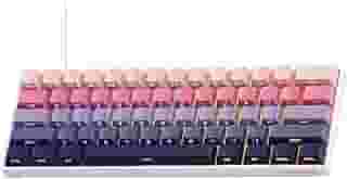 MONSGEEK Teclado para jogos FUN60 Pro Rapid Trigger 8K SP, interruptor magnético HE Shine Through com fio, 60% gradiente rosa fantasma (interruptor magnético brilhante)