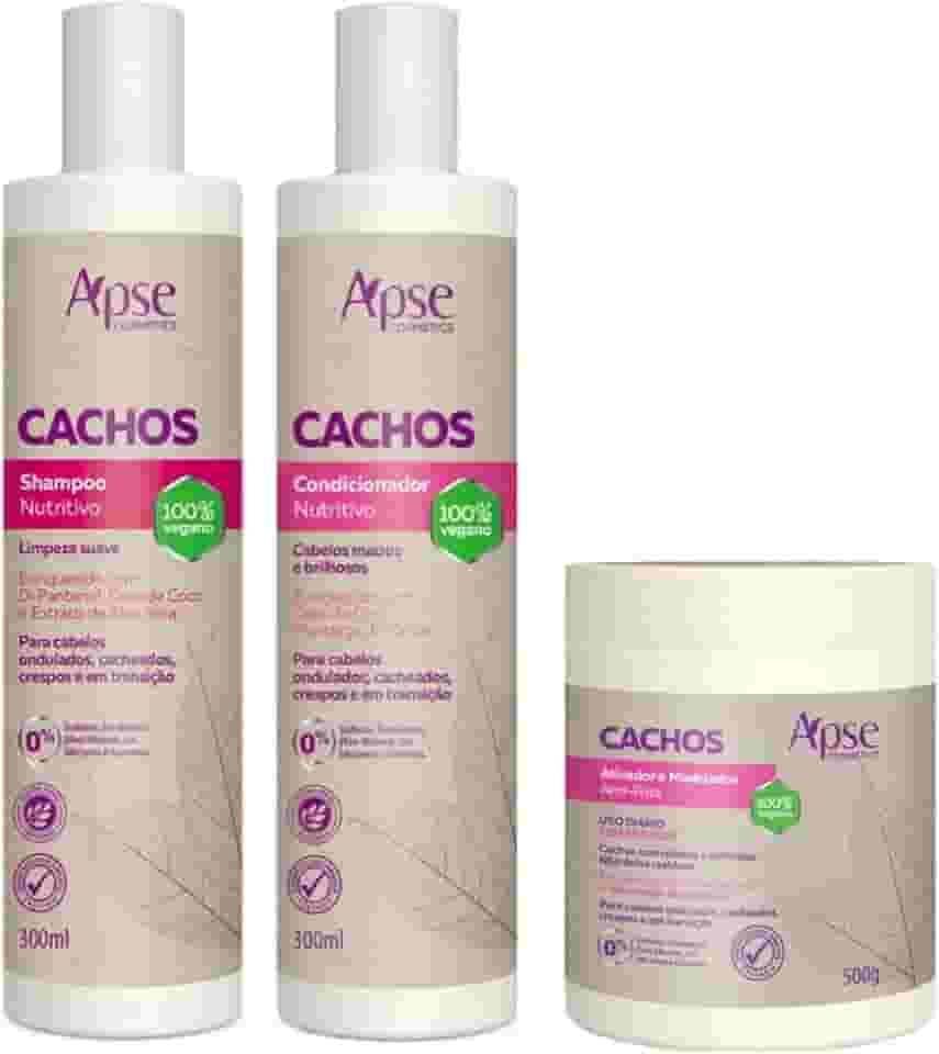 Apse Cachos Shampoo e Condicionador e Ativador