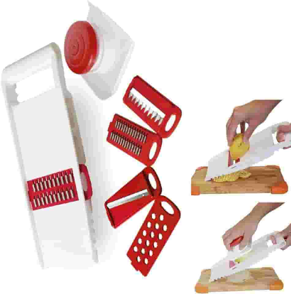 Fatiador De Frios Legumes Queijo Manual 5 Em 1 Picador