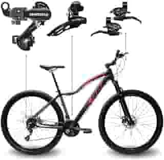 Bicicleta Aro 29 Feminina KSW MWZA Shimano Quadro Alumínio Rebaixado Freio Hidráulico MTB