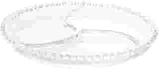 WOLFF - Petisqueira de Cristal 23cm com 3 divisões - Transparente - Linnha Pearl