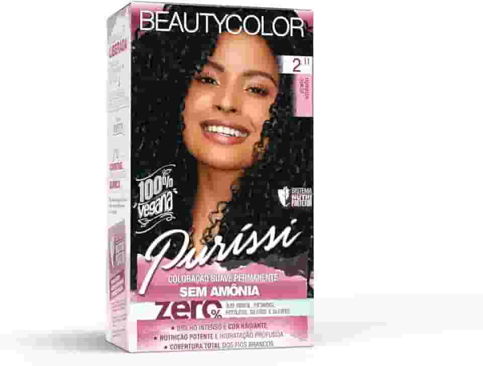 Coloração Kit BEAUTYCOLOR Puríssi Sem Amônia - 2.11 Preto Azulado