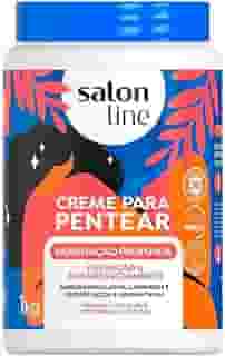 Salon Line, Creme de Pentear, Hidratação Profunda, Definição e Antirressecamento, Vegano - Cabelos Ondulados, Cacheados e Crespos, 1 Kg