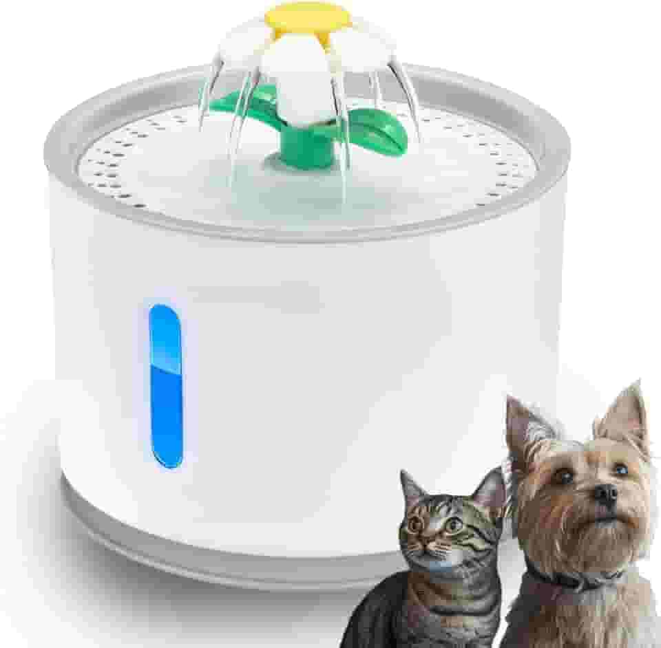Bebedouro Fonte de Água Automatico 2,4l com Filtro Dispensador Silencioso para Pet Cães e Gatos