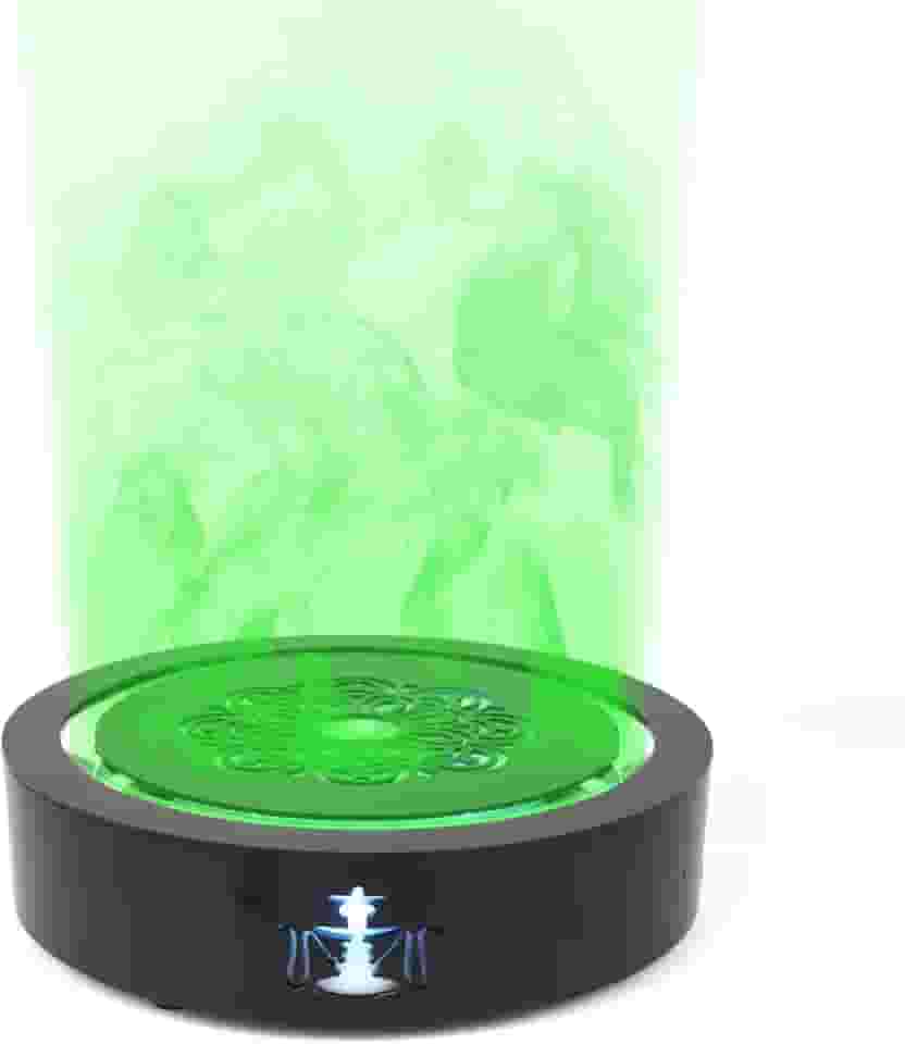 Base de luz a laser para narguilé, bateria recarregável, base de led para fumar, shisha narguile chicha, bandeja colorida de campo de força a laser (A)