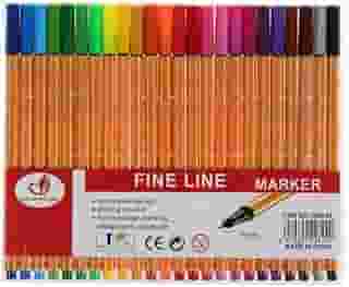 Canetas Coloridas Ponta Fina Fineliner 0.4mm Kit 24 Cores