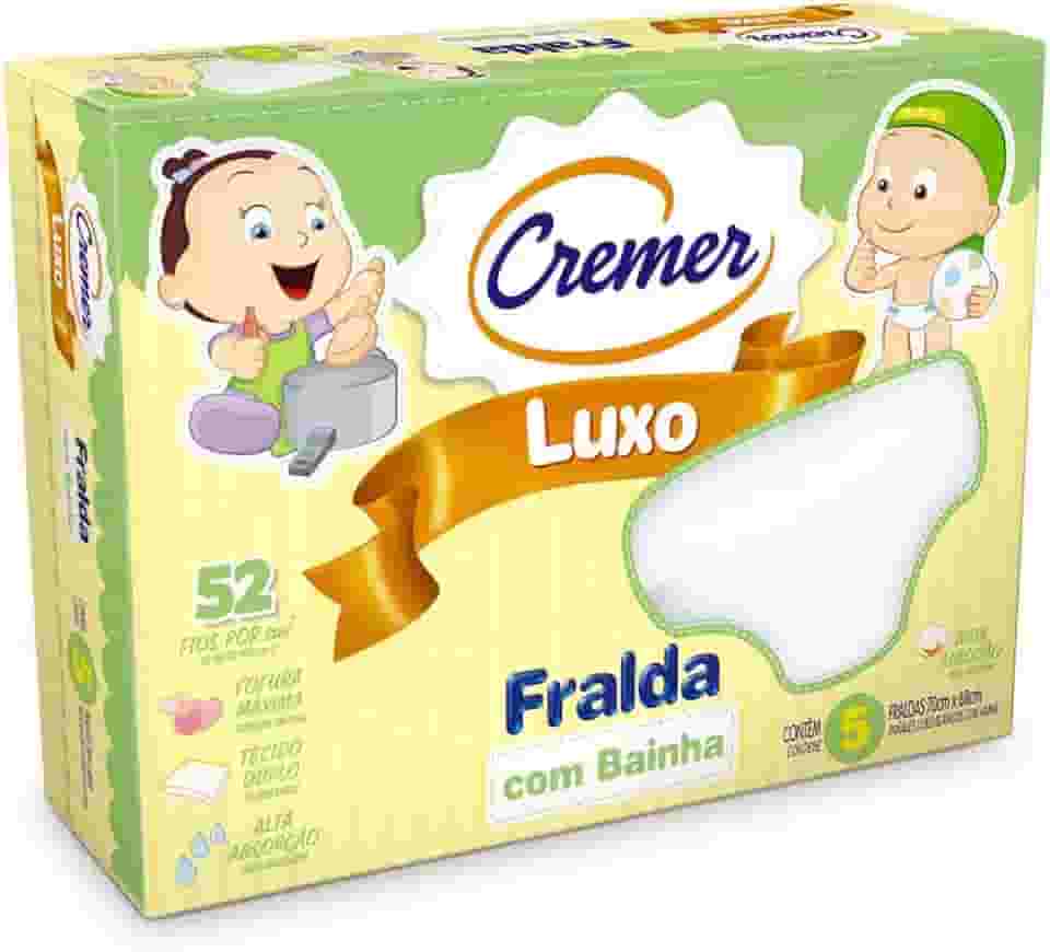 Cremer Fralda Luxo Com Bainha Pc Com 5 Unidades (Embalagem Pode Variar)