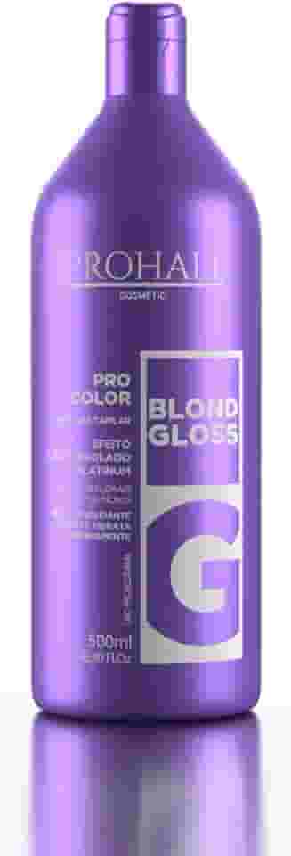 Máscara Matizadora Prohall Blond Gloss - Loiro Perolado, Neutraliza Amarelo, Hidratação Profunda, 500ml