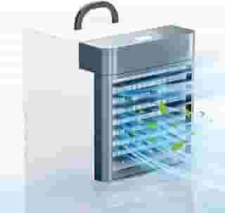 Ar condicionado portátil atualizado pessoal mini anti-vazamento água gelo refrigerador de ar ventilador com 3 velocidades, pequeno para casa tenda quarto escritório