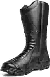 Bota Coturno Motociclista Militar Cano Longo Preta Couro