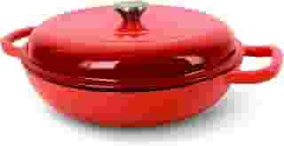 UFEH Forno holandês de ferro fundido esmaltado, panela de forno holandês de 3,8 litros com tampa, panela de ferro fundido antiaderente, seguro para forno redondo até 260 °C, use para marinar, cozinhar
