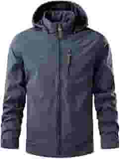 Jaqueta masculina corta-vento jaqueta leve com capuz softshell primavera outono impermeável