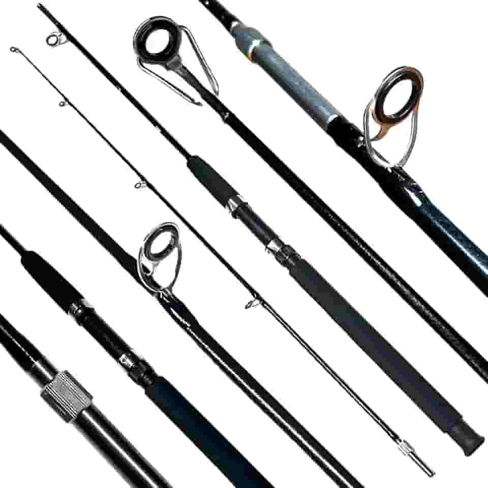 VARA DE PESCA MOLINETE ALTO MAR 6'0" (1.80M) 10-40LB - FIBRA VIDRO MACIÇA C/ROSCA - 2 PARTES