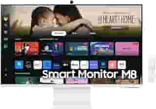 Smart Monitor Samsung M8 32', UHD, Plataforma Tizen™, Tap View, USB-c (65W), USB Hub, HDMI, Bluetooth, ajuste de altura, Alexa, Branco, 2024.