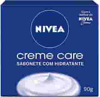 NIVEA Sabonete em Barra Creme Care 90g - Sabonete hidratante, com o melhor de NIVEA Creme, pele macia e hidratada, com espuma cremosa, contém Eucerit