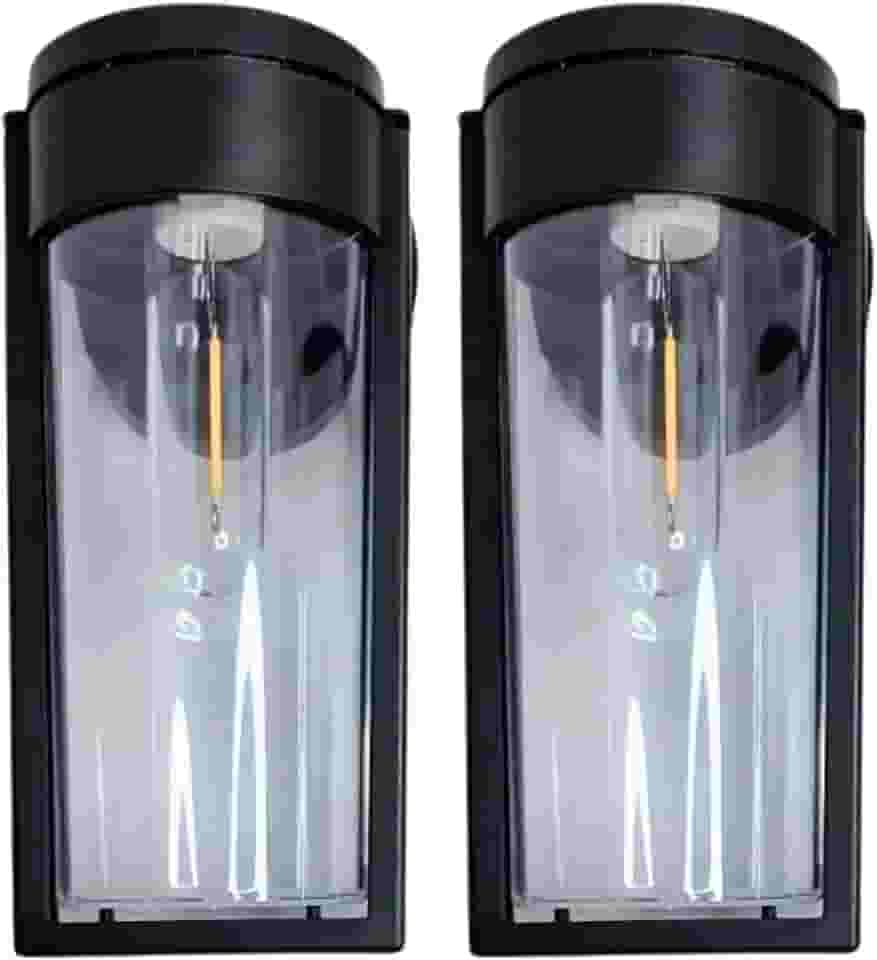Arandela Solar LED Parede IP65 Kit 2 Luminárias Prova D'água Muro/Varanda Autonomia 8 Horas