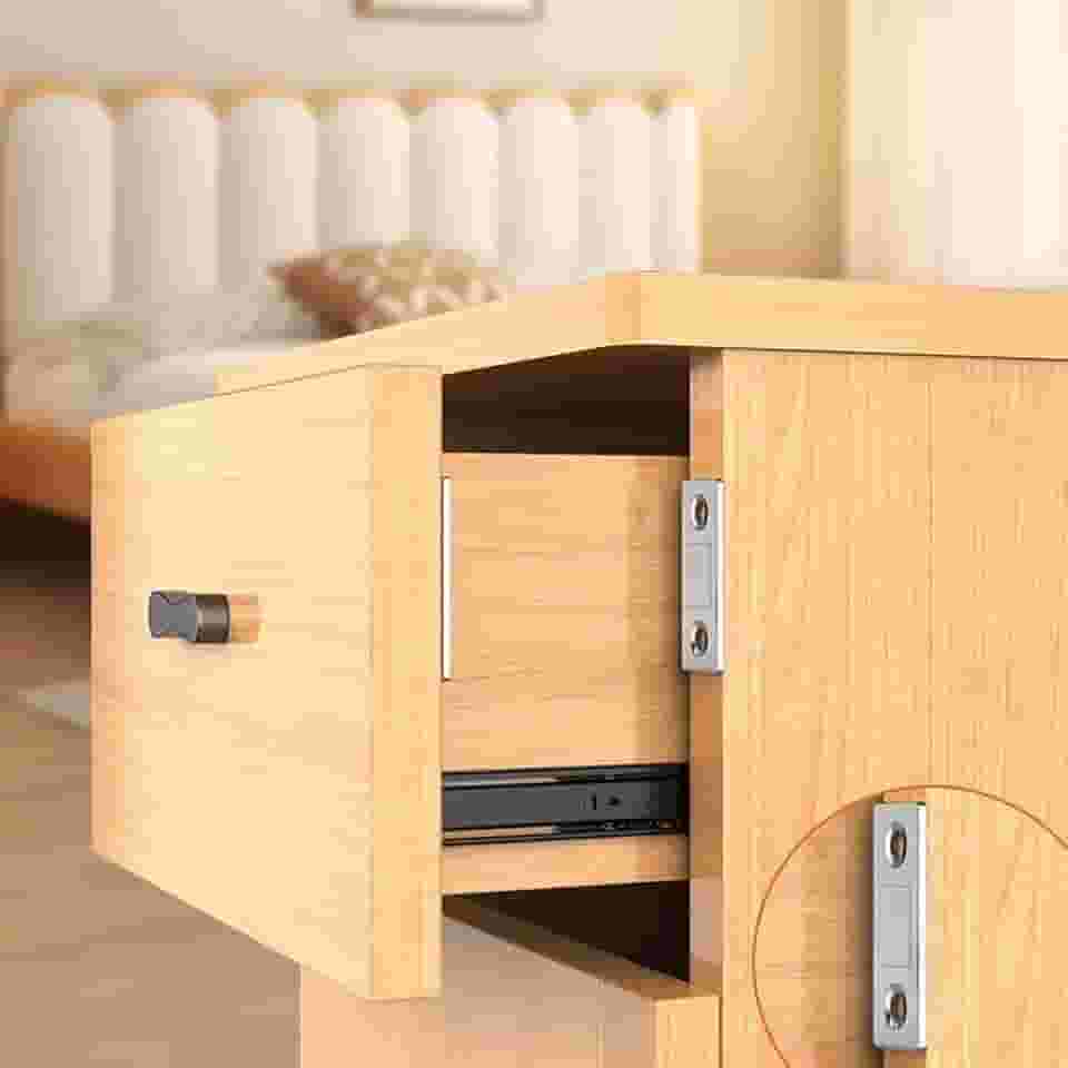 Pacote com 4 travas magnéticas de armário, trava magnética ultrafina para ímãs de gaveta, fechamentos magnéticos para porta de armário de cozinha, fecho magnético de porta