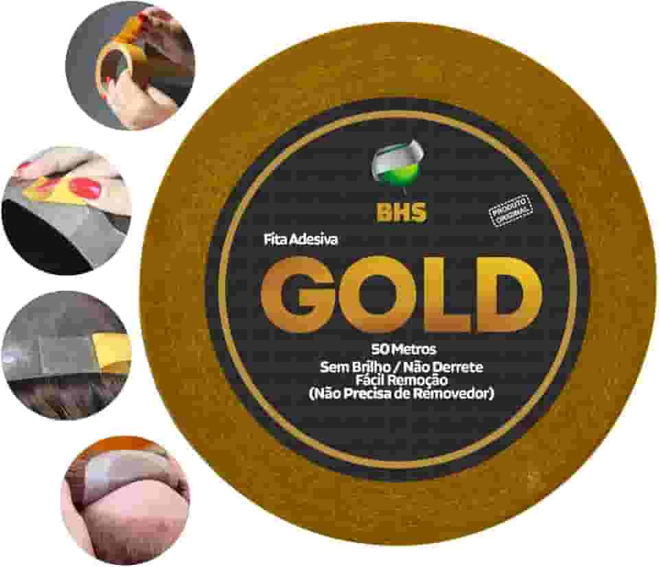 Fita Protese 50m Gold origin 2,0cm Amarela Não Derrete