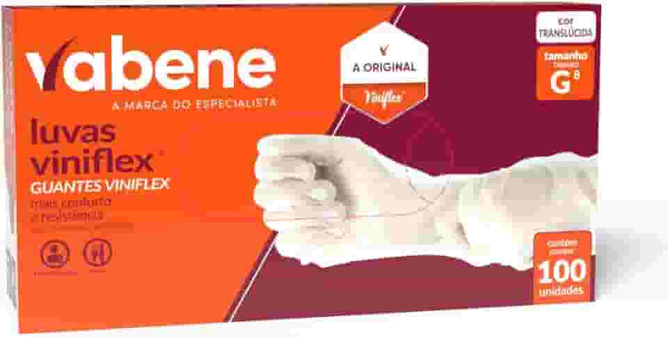 Luva Viniflex Sem Pó Tam. G 100 Unidades, Vabene