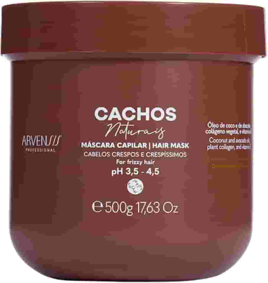 Arvensis – Máscara Cachos Naturais Crespos e Crespíssimos 500g | Nutrição, Definição, Suavidade, Fórmula Vegana, Para Crespos
