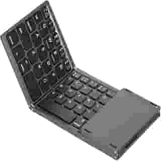 Mini Teclado Dobrável com Ç Portátil Tecnologia Bluetooth Sem Fio Com Touchpad