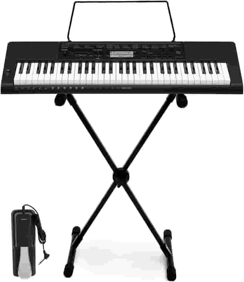 Kit Teclado Musical Casio Arranjador CTK-3500 5/8 Com Suporte e Pedal Sustain