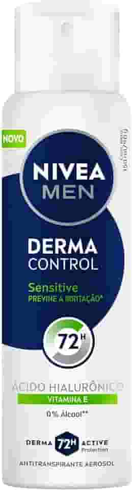 NIVEA MEN Desodorante Antitranspirante Aerossol Sensitive Protect 150ml - Proteção prolongada de 48h, peles sensíveis, com óleo de abacate e extrato de camomila, minimiza a irritação