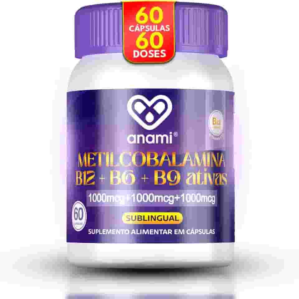 Metilcobalamina B12 1000mcg Turbinado B6+b9 60cps Sublingual