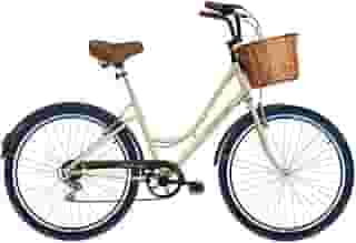 Bicicleta Retrô Vintage 6V Aro 26 DB Bege Cesta de Vime