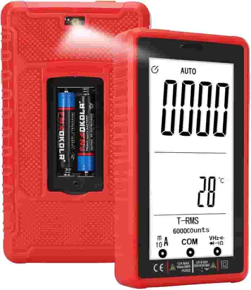 Multímetro Digital Automático de Alta Precisão | Detecção NCV sem Contato | CAT III 600V | Kit Completo (Cabos, Termopar) para Eletricistas e Automotivo​