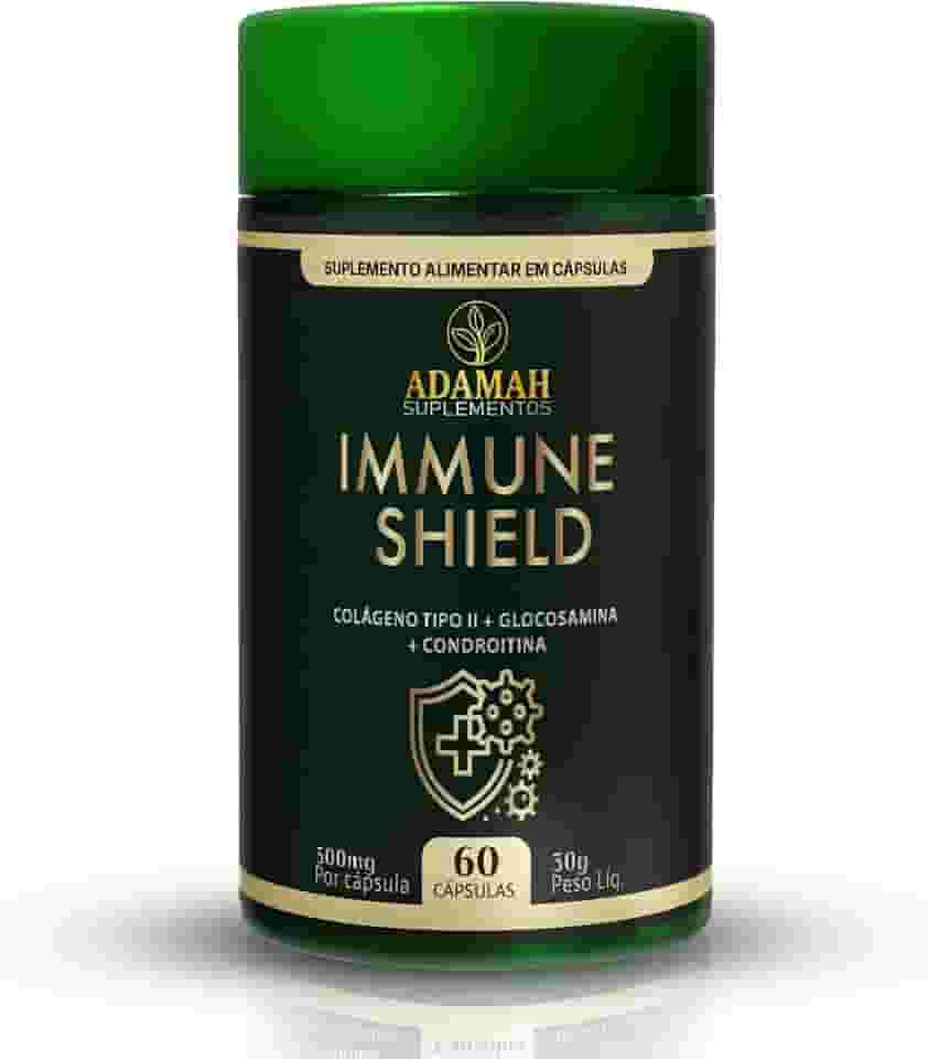 Immune Shield Adamah - Complexo para Imunidade com Própolis e Geléia Real - Vitamina C, D3, Zinco e Selênio - Blindagem e Defesa do Organismo - 60 Cápsulas