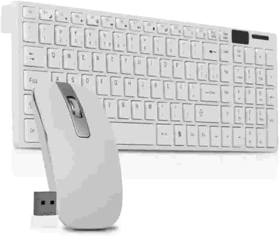 Kit Teclado E Mouse Sem Fio Wireless Para Computador Pc Notebook Português Teclado Abnt 2 Com Ç Home Office