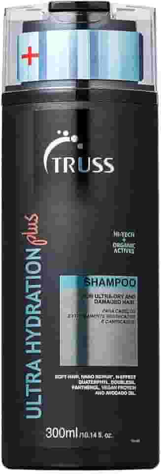 Truss Shampoo Ultra Hydration Plus | Hidratação Profunda, Proteção Térmica e Nano Reparação para Cabelos Secos e Danificados | 300ml